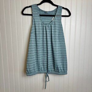 Meru Striped Sleeveless Athletic Tank Drawstring M38
